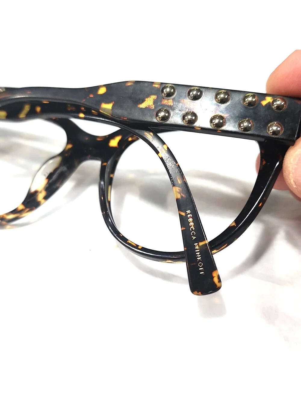 Rebecca Minkoff Tilden 2 Dark Tortoise Cat Eye Eyeglasses 50-19 140 Studded Arms
